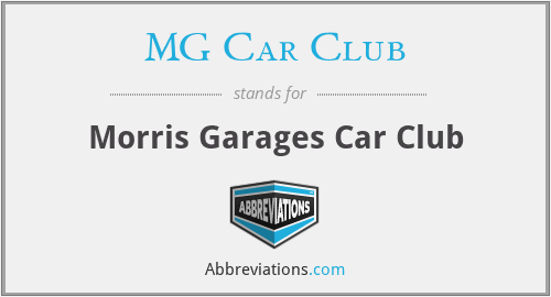 MG Car Club - Morris Garages Car Club